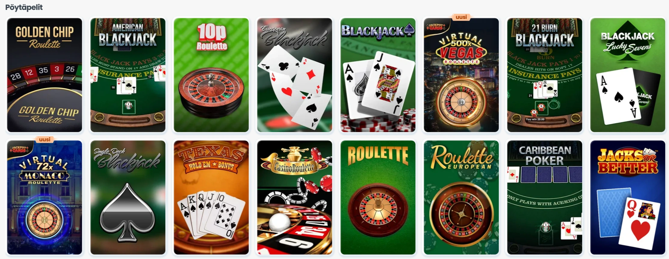 Cazimbo Pöytäpelit